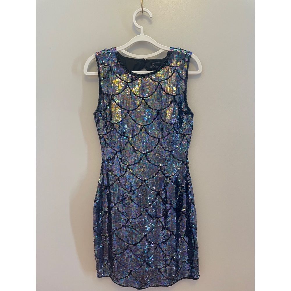 Sean Collective Lace Sequin Cocktail Dress